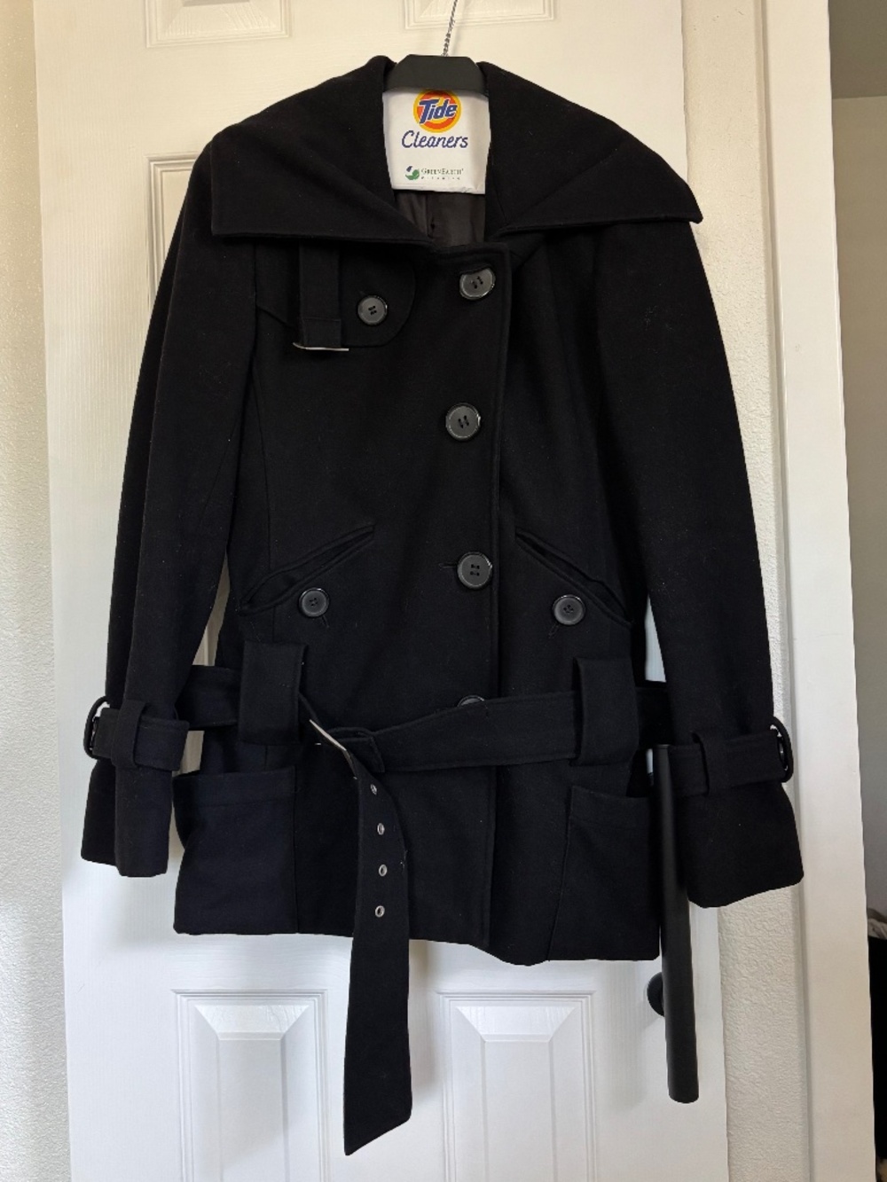 Wool Trench with Drop Waist - size small